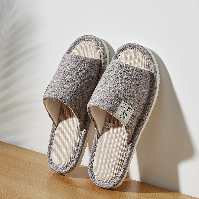 🩴 Men’s Hemp Fabric Indoor Slippers 🌿