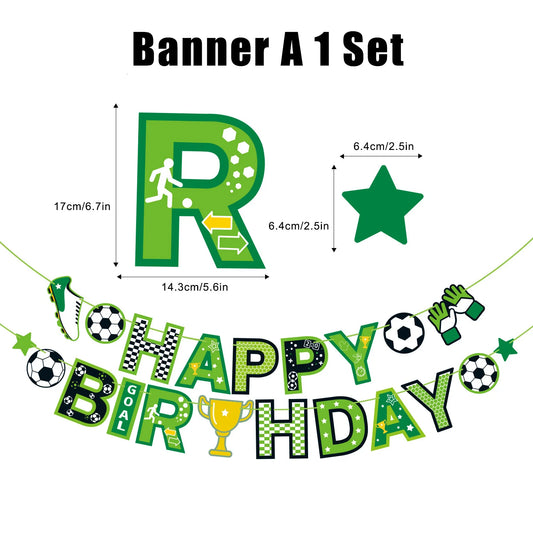 Soccer Football Birthday Party Decoration Set