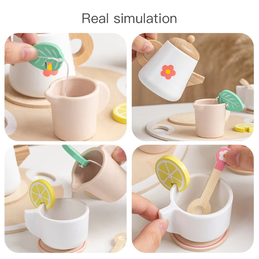 Glomexia Wooden Tea Play Set