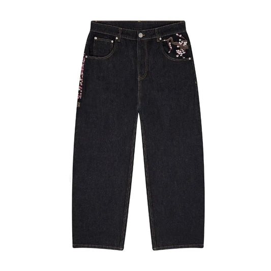 Plum Blossom Y2K Wide-Leg Jeans 🌸