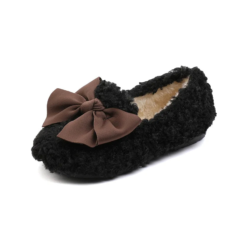 Glomexia Girls Winter Fur Loafers π | Warm Princess Flats