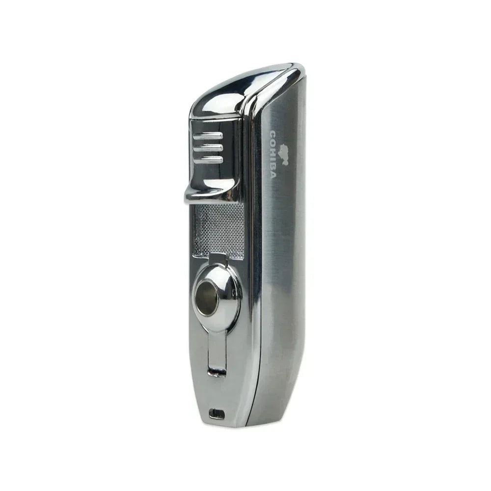 Premium Windproof Cigar Lighter with Triple Punch