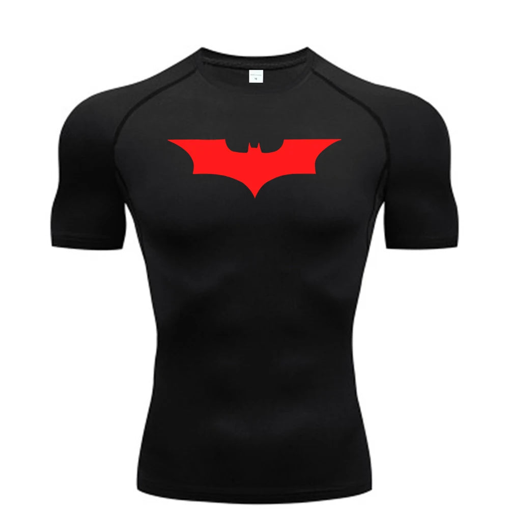 π¦πͺ Menβs Bat Print Compression Tee | Gym Fit πββοΈ