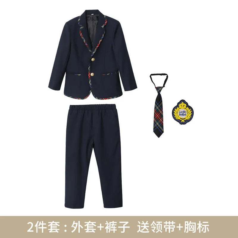 Kids Plaid Coat Set – Autumn Casual Outfit