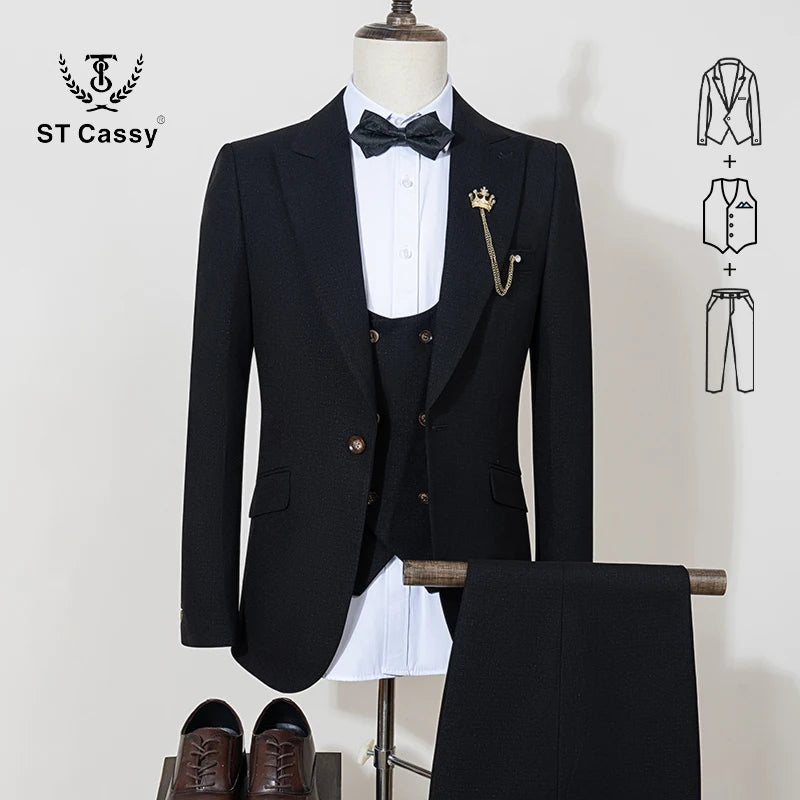 Men’s 3-Piece Slim Fit Suit 🤵 | Wedding & Business