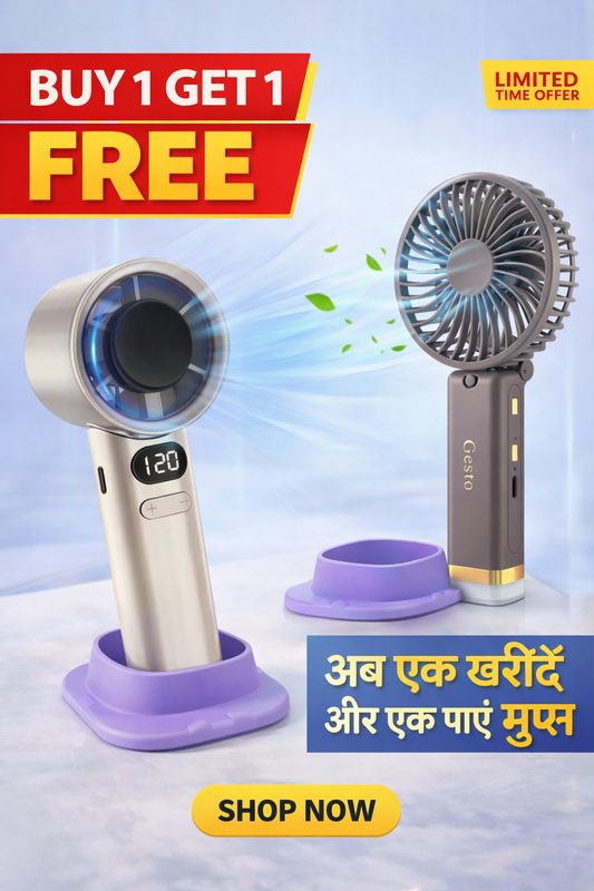 Portable Mini Rechargeable Fan Buy 1 Get 1 Free | GLOMEXIA