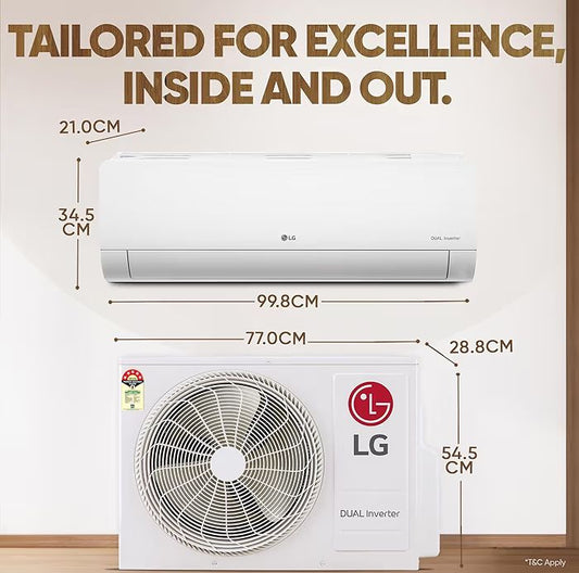1.5 Ton 5 Star DUAL Inverter Split AC (Copper, AI Convertible 6-in-1, VIRAAT Mode, Faster Cooling & Energy Saving, 4 Way Swing, HD Filter with Anti-Virus Protection, US-Q19YNZE3, White)