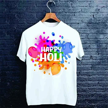 Happy Holi Color Splash Graphic T-Shirt for Men