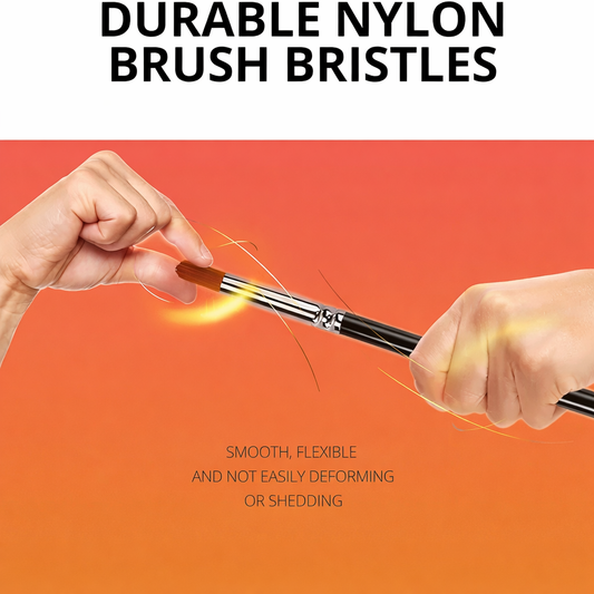 Artist Paint Brush Set (12 Pcs) | Premium Nylon Brushes for Acrylic, Watercolor & Oil Painting