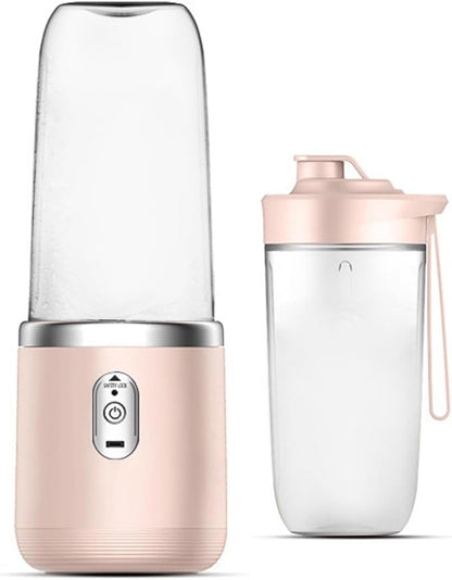 Portable Blender Electric Juicers Fruit Mixers USB Rechargeable Smoothie Mini Personal Juicer 6 Blades 3Gears With 1500 Mah Rechargeable Battery-Smoothie Blender(Blue)