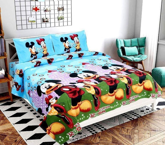 Double Bedsheet Set with 2 Pillow Covers