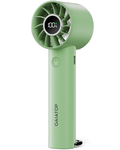Gaiatop Mini Hand Fan, Powerful Handheld Fan, 3 Speed Strong Wind Personal Small Desk Fan with LED Torch, Rechargeable USB Fan for Girl Women Travel Indoor Outdoor Use
