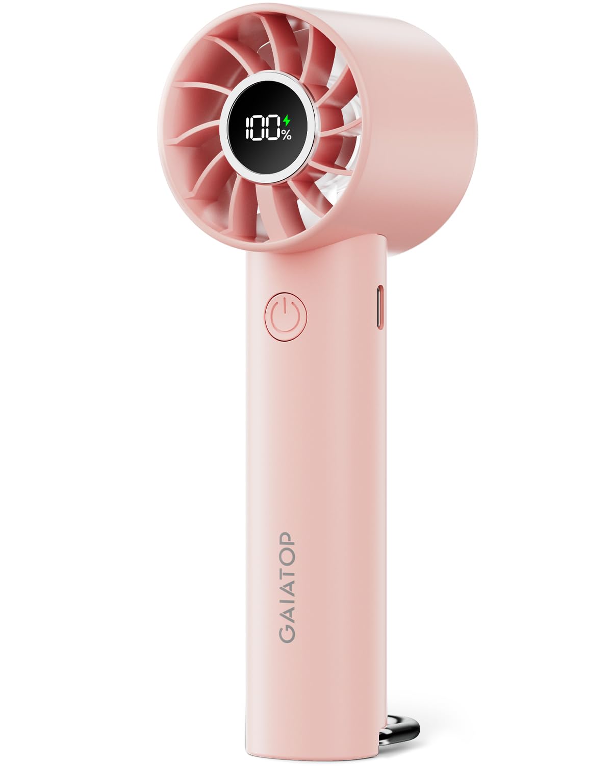 Gaiatop Mini Hand Fan, Powerful Handheld Fan, 3 Speed Strong Wind Personal Small Desk Fan with LED Torch, Rechargeable USB Fan for Girl Women Travel Indoor Outdoor Use