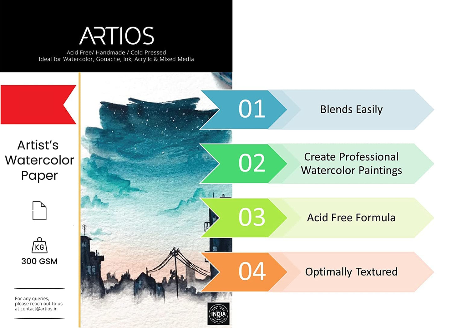 ARTIOS Painting Kit for Artists - 108 Pcs Painting Set for Adults and Kids with Professional Paint Brush Set, Acrylic Paints, Canvas Boards, Easels & Wooden Palette
