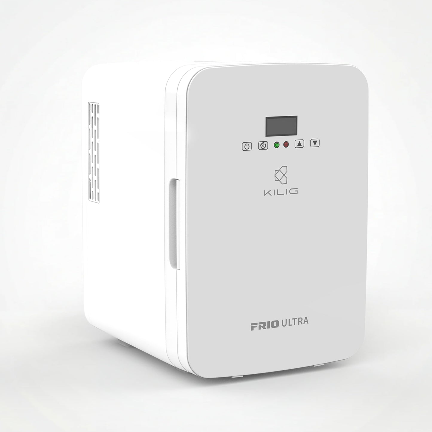 KILIG Frio Mini Fridge | Portable Cooler & Warmer | 240V AC & 12V DC Power for Home & Car | Smart Temperature Control | Perfect for Food & Beverages, Travel, Skincare, Medicine | White (Frio)