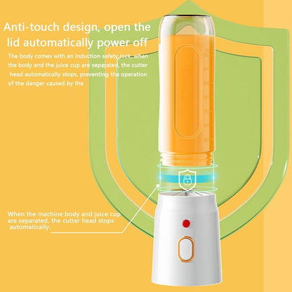 Portable Blender Electric Juicers Fruit Mixers USB Rechargeable Smoothie Mini Personal Juicer 6 Blades 3Gears With 1500 Mah Rechargeable Battery-Smoothie Blender(Blue)