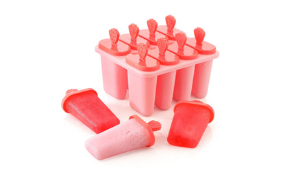 Clazkit Set of 6 Plastic Reusable Ice Pop Makers, Homemade Popsicle/Frozen Ice Cream/Kulfi Candy for Children & Adults - Multicolor, 11.4 x 11.9 x 14.1 cm
