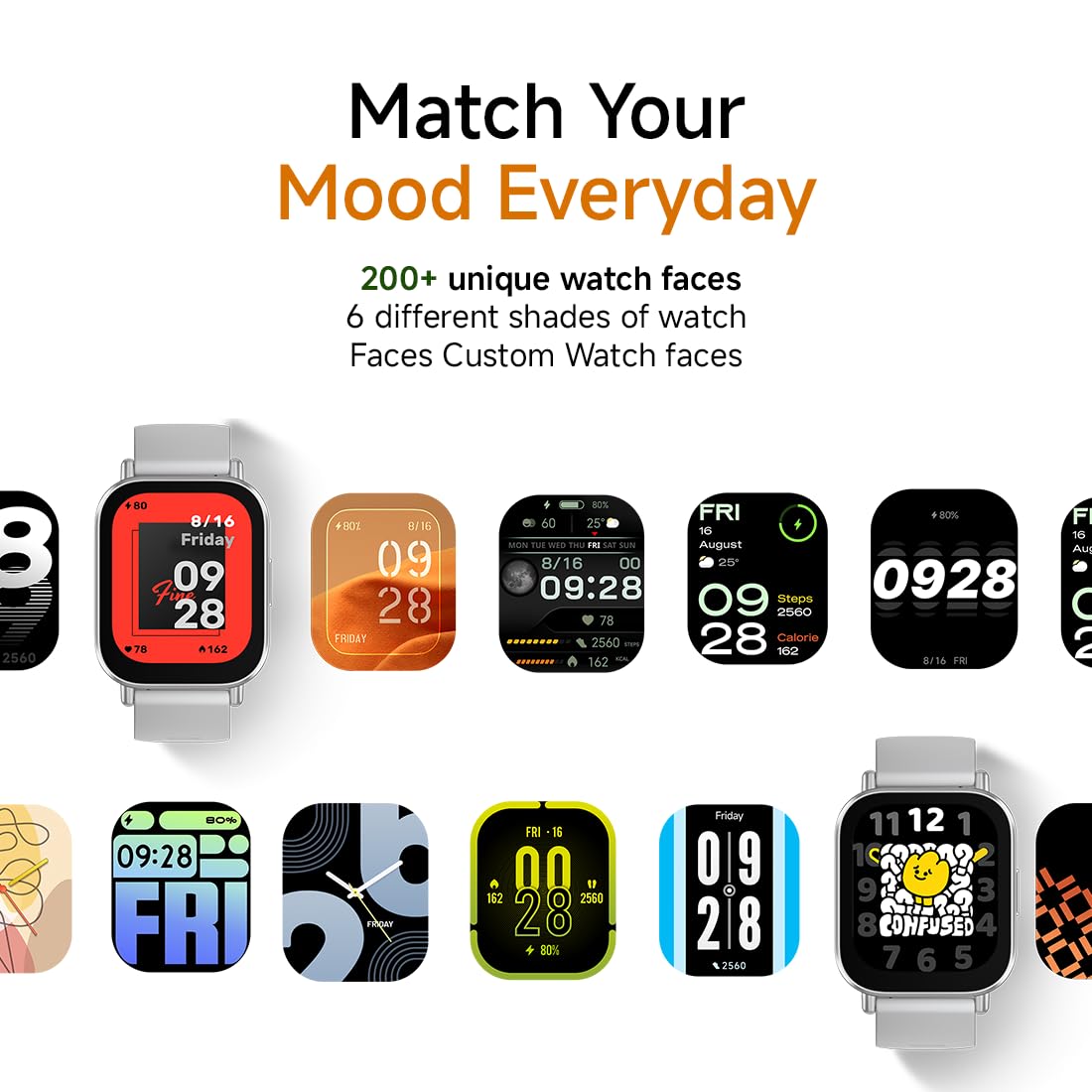 Redmi Watch 5 Active, 2" Display, Metal Body, 18 Day Battery, Bluetooth Calling, Advanced AI Noise Cancellation, Alexa, Matte Silver (M2351W1)