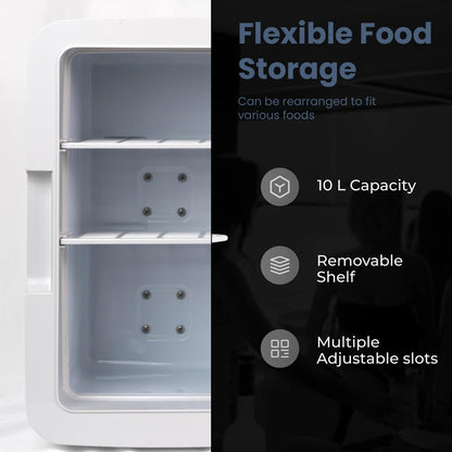 KILIG Frio Mini Fridge | Portable Cooler & Warmer | 240V AC & 12V DC Power for Home & Car | Smart Temperature Control | Perfect for Food & Beverages, Travel, Skincare, Medicine | White (Frio)