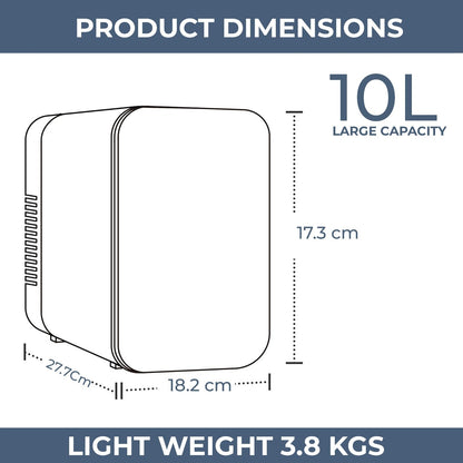 KILIG Frio Mini Fridge | Portable Cooler & Warmer | 240V AC & 12V DC Power for Home & Car | Smart Temperature Control | Perfect for Food & Beverages, Travel, Skincare, Medicine | White (Frio)