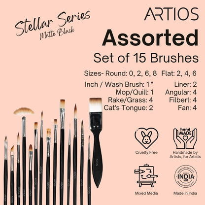 ARTIOS Painting Kit for Artists - 108 Pcs Painting Set for Adults and Kids with Professional Paint Brush Set, Acrylic Paints, Canvas Boards, Easels & Wooden Palette