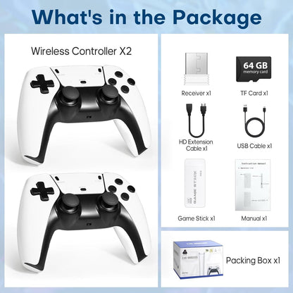 New 2026 Upgraded 4k TV Video Game Gaming System, Plug & Play Video TV Games HD with Wireless 2 Controllers for Men/Women/Girls/Boys/Adult/Kids