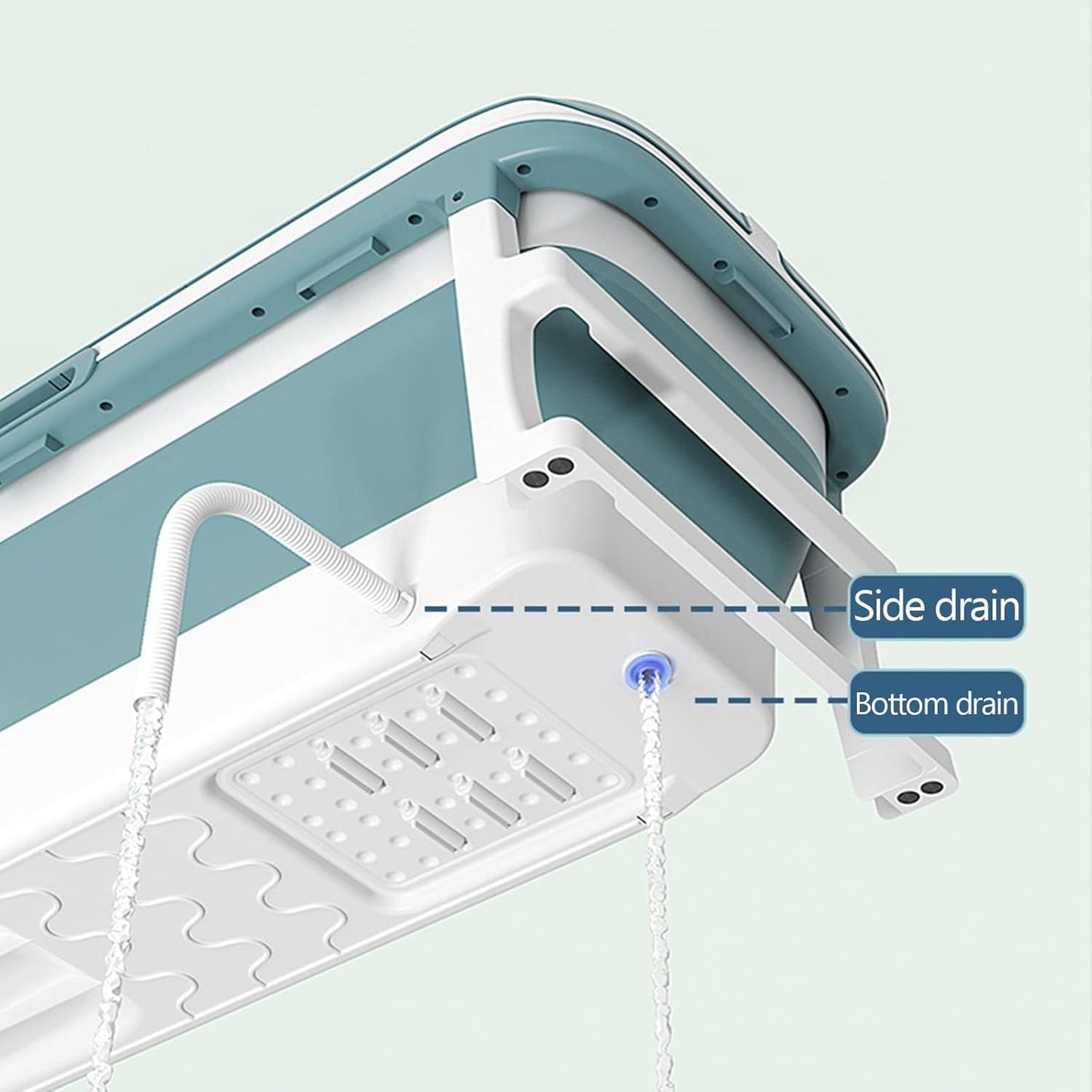 Large 6ft Foldable Bathtub for Adults (132cm) – Portable Soaking Spa with Real-Time Temperature Meter, Massage Rollers & Lid Folding Home Ice Bath & Hot Tub Bathing Tub (132L×62W×52H CM)