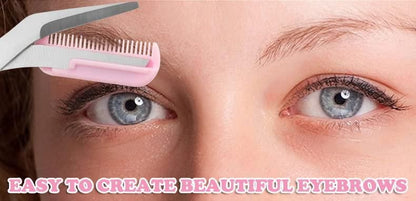 Stainless Steel Eyebrow Shaping Scissors with Comb