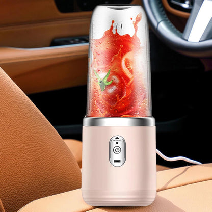 Portable Blender Electric Juicers Fruit Mixers USB Rechargeable Smoothie Mini Personal Juicer 6 Blades 3Gears With 1500 Mah Rechargeable Battery-Smoothie Blender(Blue)