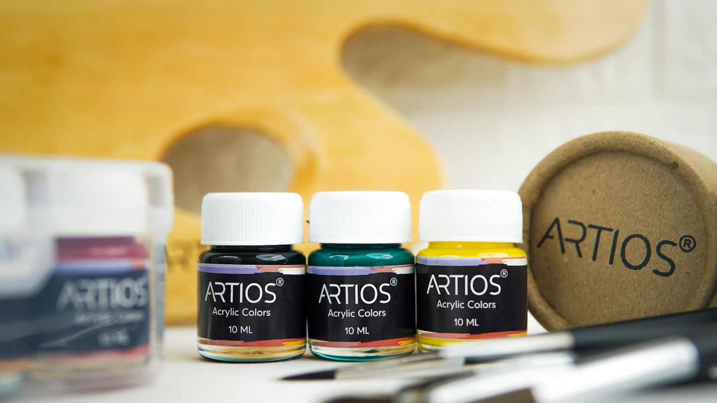 ARTIOS Painting Kit for Artists - 108 Pcs Painting Set for Adults and Kids with Professional Paint Brush Set, Acrylic Paints, Canvas Boards, Easels & Wooden Palette
