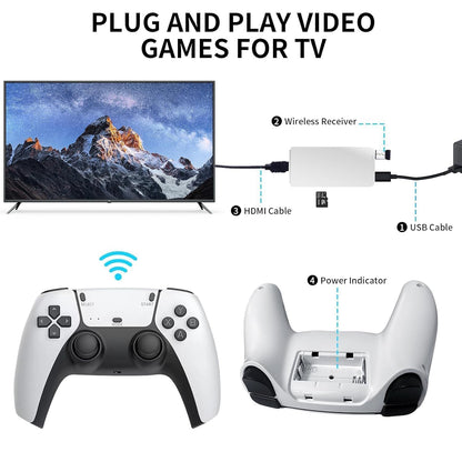 New 2026 Upgraded 4k TV Video Game Gaming System, Plug & Play Video TV Games HD with Wireless 2 Controllers for Men/Women/Girls/Boys/Adult/Kids