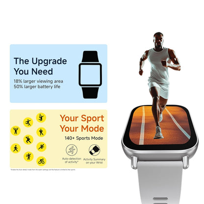 Redmi Watch 5 Active, 2" Display, Metal Body, 18 Day Battery, Bluetooth Calling, Advanced AI Noise Cancellation, Alexa, Matte Silver (M2351W1)