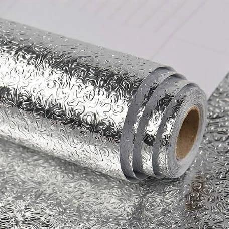Kitchen Aluminum Foil Backsplash Sticker (2 Meter Roll)