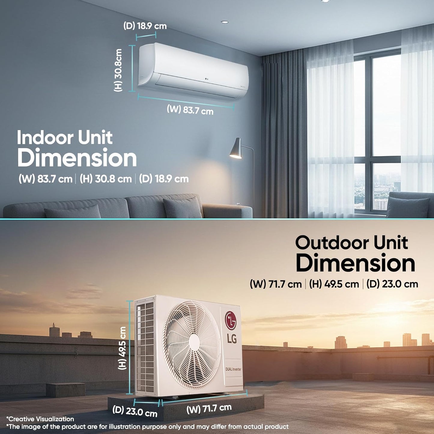 LG 1 Ton 5 Star Dual Inverter Split AC (Copper, AI Convertible 6-in-1 Cooling, Faster Cooling & Energy Saving, 4 Way Air Swing, HD Filter with Anti-Virus Protection, Viraat Mode, US-Q14ENZE, White)