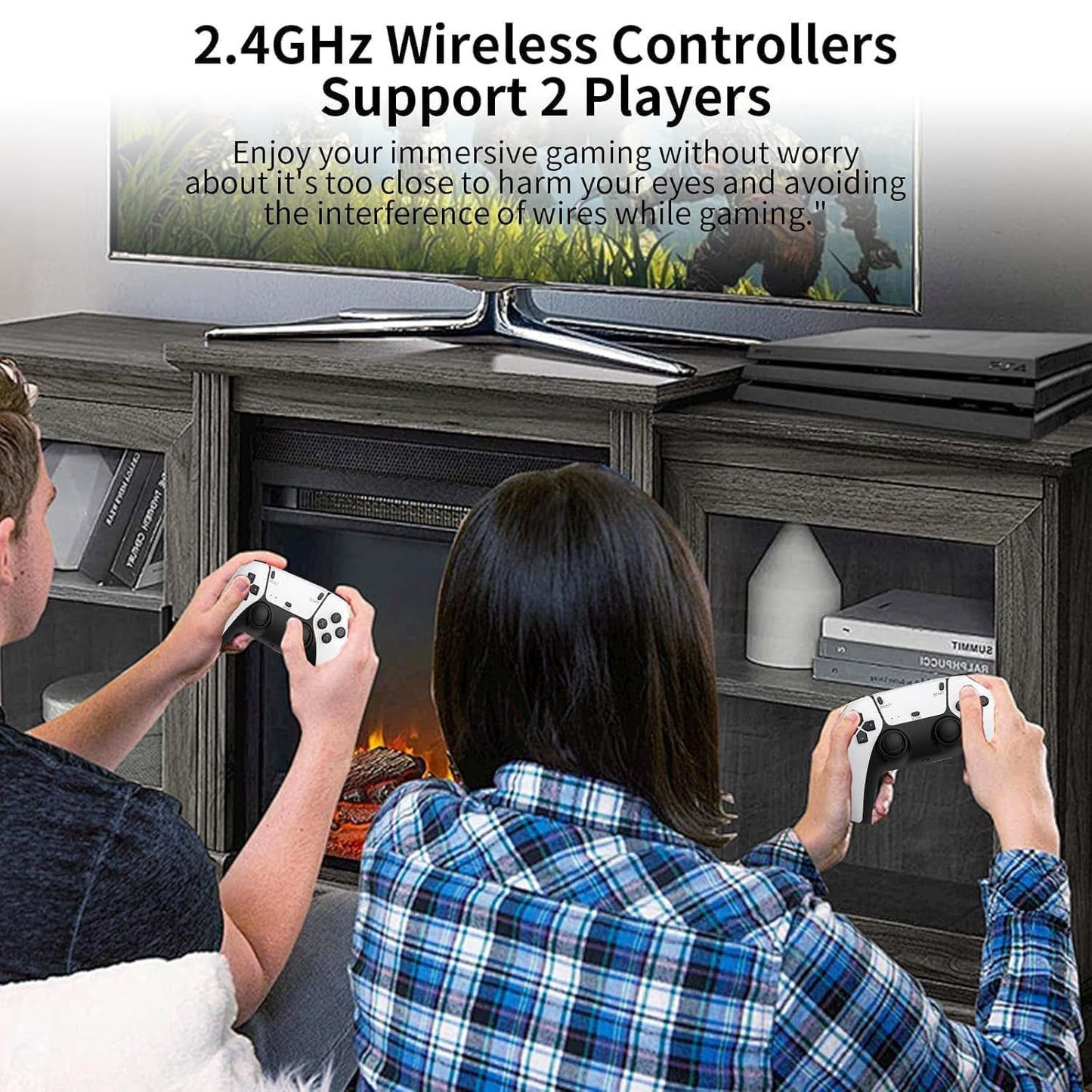New 2026 Upgraded 4k TV Video Game Gaming System, Plug & Play Video TV Games HD with Wireless 2 Controllers for Men/Women/Girls/Boys/Adult/Kids