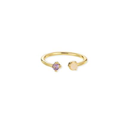 Gold Color Fruit Zirconia Adjustable Ring