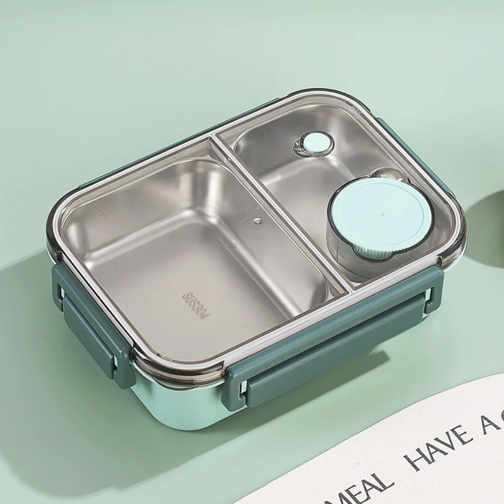 Stainless Steel Lunch Box 🍱 | 3-Compartment Leakproof Tiffin