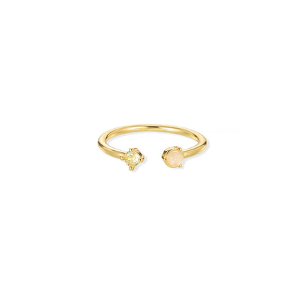 Gold Color Fruit Zirconia Adjustable Ring
