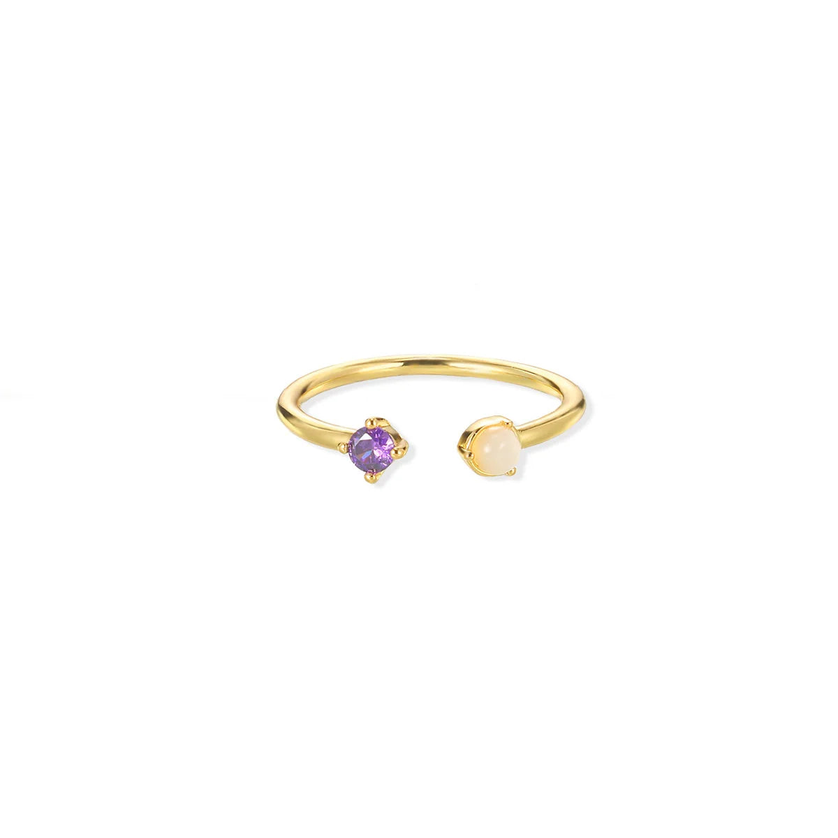 Gold Color Fruit Zirconia Adjustable Ring
