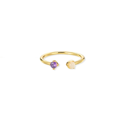 Gold Color Fruit Zirconia Adjustable Ring