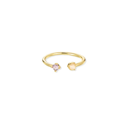 Gold Color Fruit Zirconia Adjustable Ring