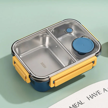 Stainless Steel Lunch Box 🍱 | 3-Compartment Leakproof Tiffin