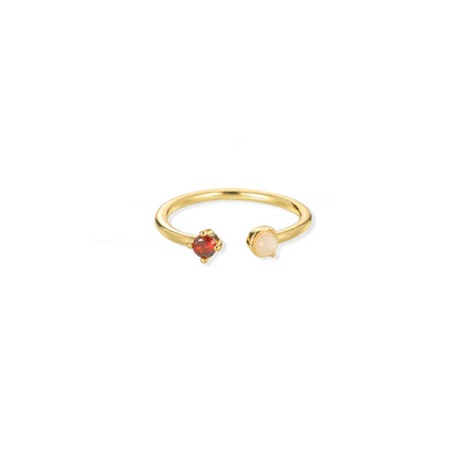 Gold Color Fruit Zirconia Adjustable Ring