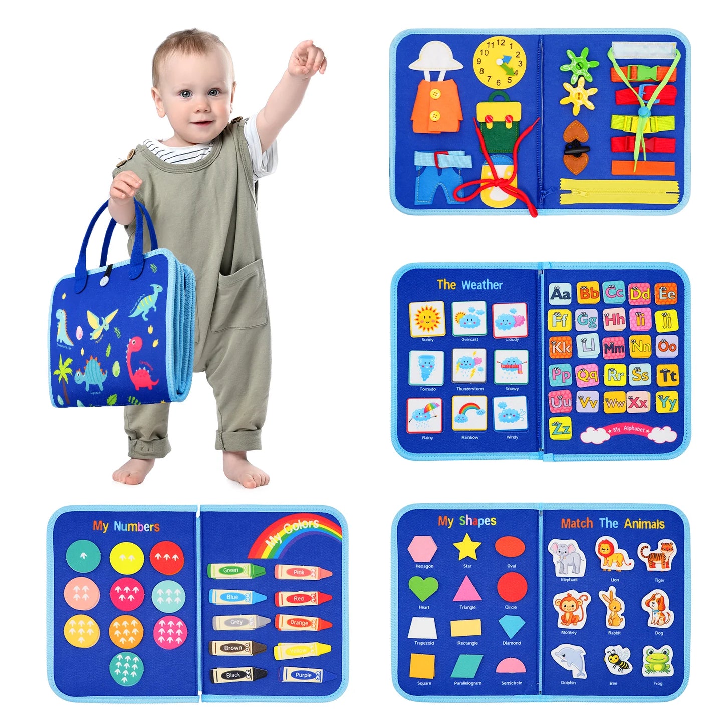 Montessori Busy Board Sensory Learning Toy