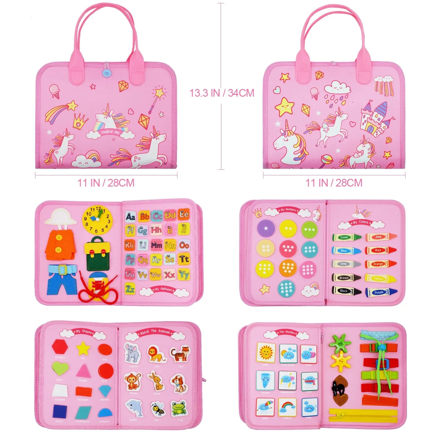 Montessori Busy Board Sensory Learning Toy