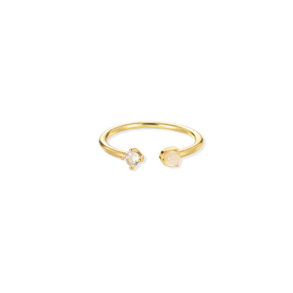 Gold Color Fruit Zirconia Adjustable Ring
