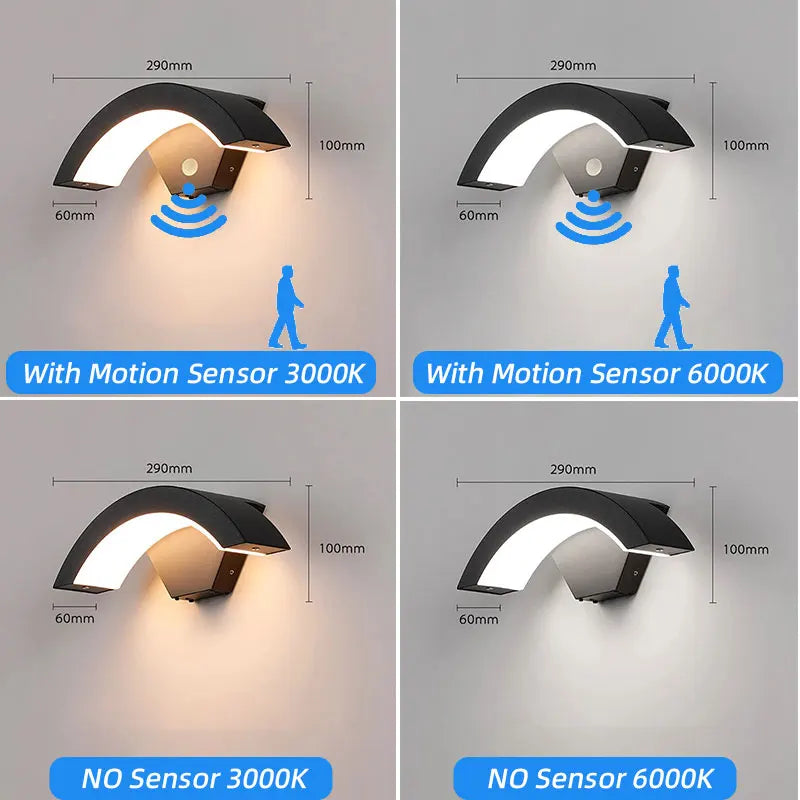 🌙💡 Outdoor LED Motion Sensor Wall Light | IP65 Waterproof 🔒