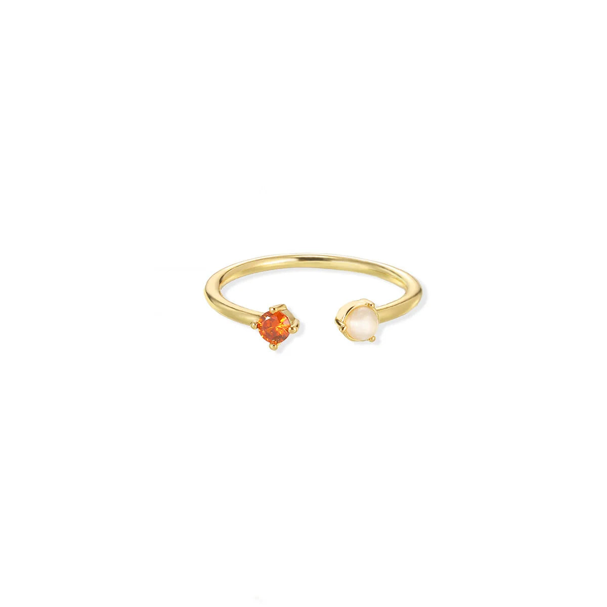 Gold Color Fruit Zirconia Adjustable Ring