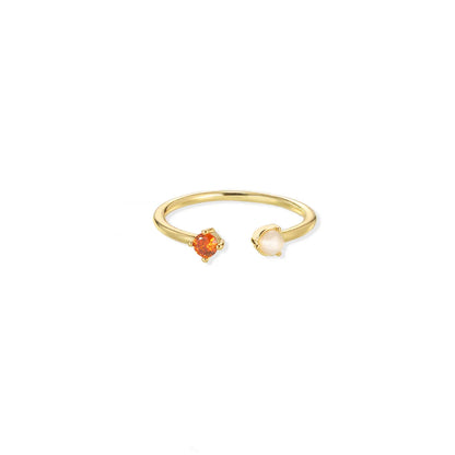 Gold Color Fruit Zirconia Adjustable Ring
