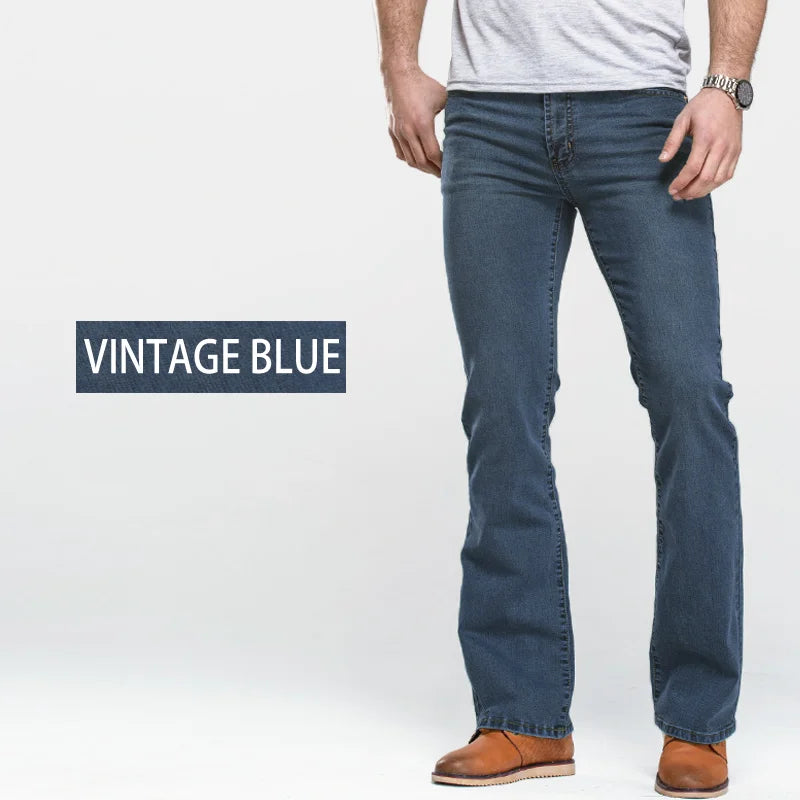 🔥 Men’s Slim Fit Bootcut Jeans – Stretch Denim Casual Pants